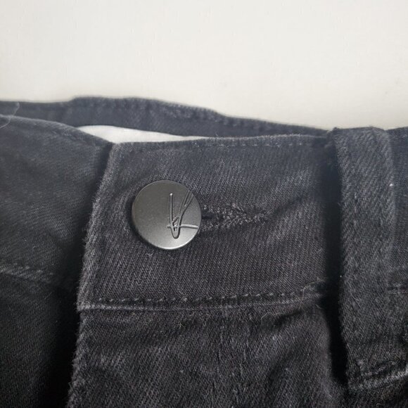 Kancan Signature Distressed High-Rise Cutoff Denim Short Shorts - Picture 3 of 14